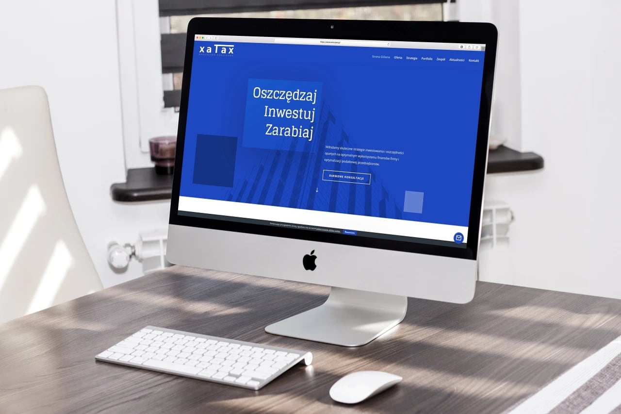 Projekt strony internetowej dla kancelarii podatkowej desktop - Agencja Marketingowa OzonMedia z WrocÅ‚awia