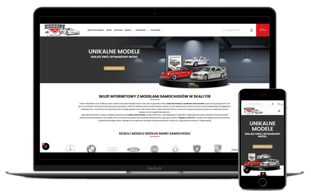 sklep internetowy z modelami samochodów - rwd 2 - OzonMedia Agencja Marketingowa Wrocław